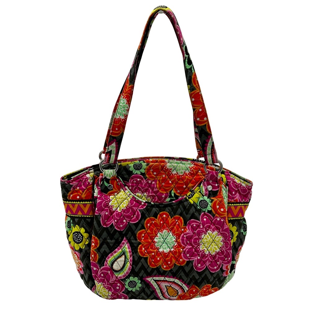 Vera Bradley Quilted Tote Bag Women‎ Multicolor Floral Shoulder Purse Boho